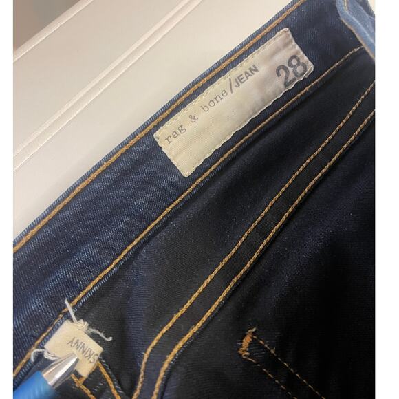 Rag & Bone Skinny Jeans Denim Bedford Dark Wash Size Womens 28 - Picture 3 of 9
